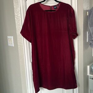 NWT Gap Maroon Velvet Dress